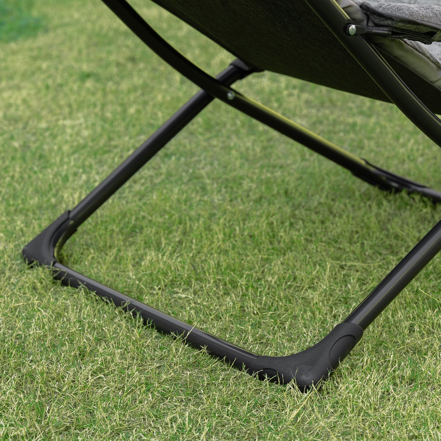 Outsunny 2 En 1 Silla Camping Plegable Cojín Acolchado Reposabrazos 66x94x79 Cm_4
