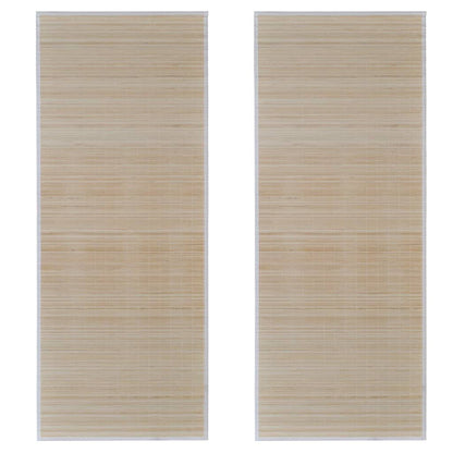 Vidaxl Alfombras Rectangulares De Bambú Natural 2 Unidades 120x180 Cm_0