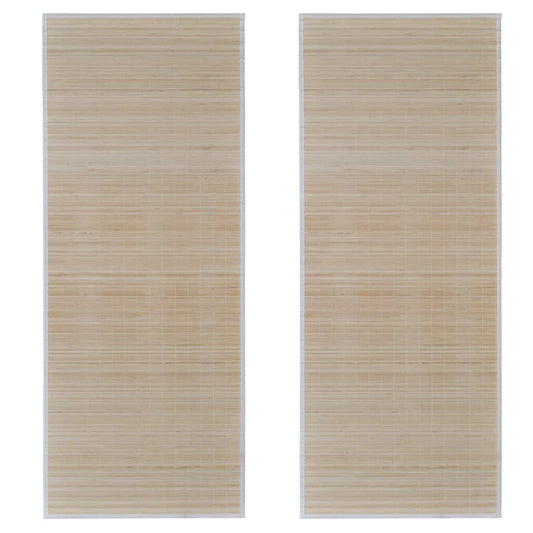 Vidaxl Alfombras Rectangulares De Bambú Natural 2 Unidades 120x180 Cm_0