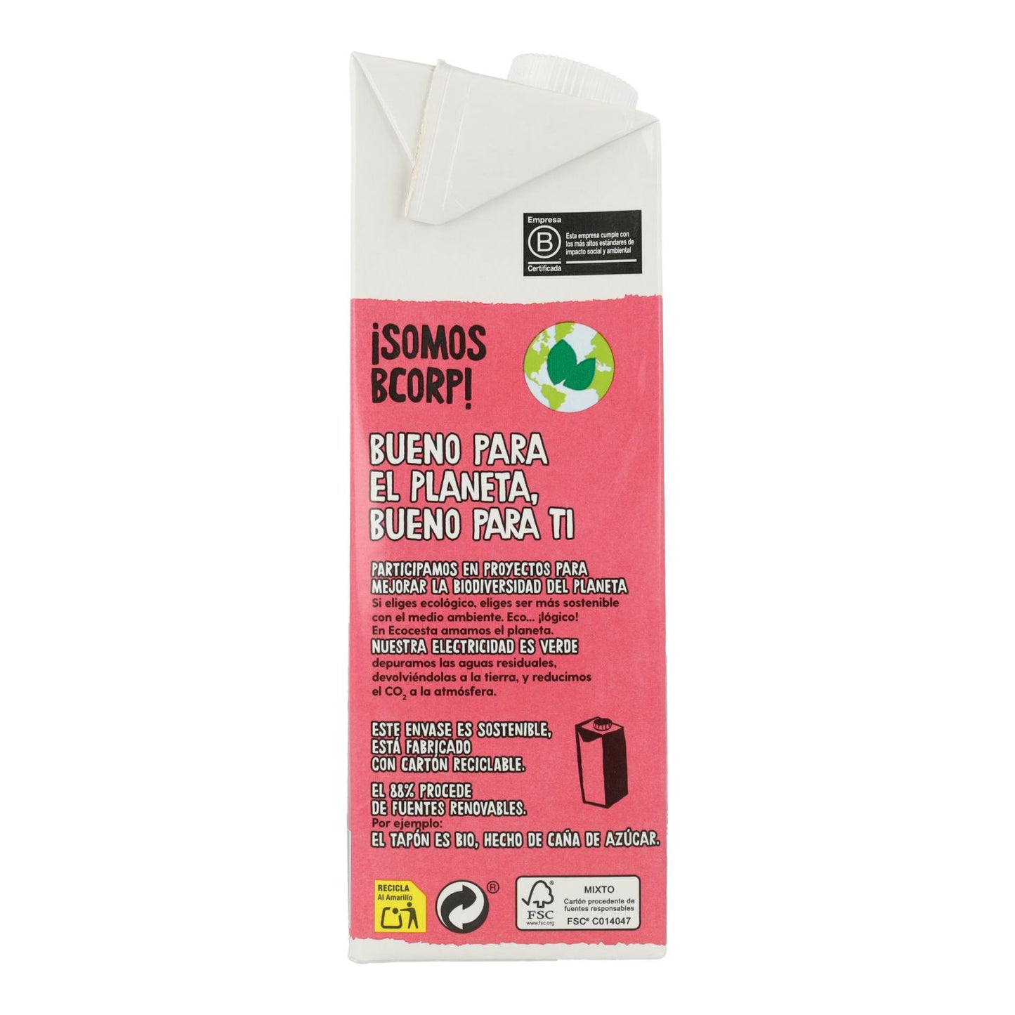 Bebida Vegetal de Arroz e Amêndoa Biológica, 1L Ecocesta