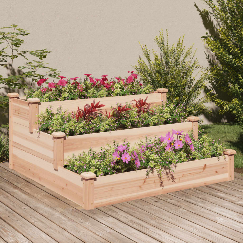Jardinera Arriate Madera Maciza Abeto 120x120x56 Cm_1