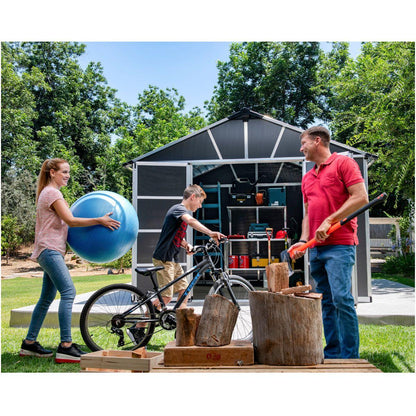 Galpão de jardim Yukon 271x332x252 cm com cobertura da Palram