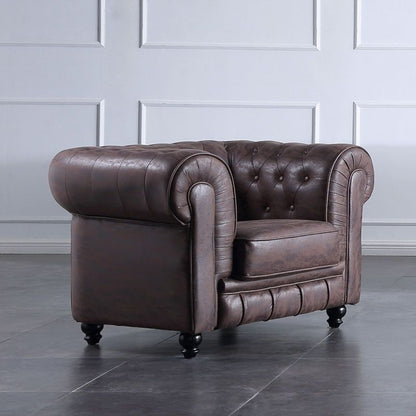 Sillón Chester Tejido Tapizado, Marrón, 115 X 75 X 84cm_1