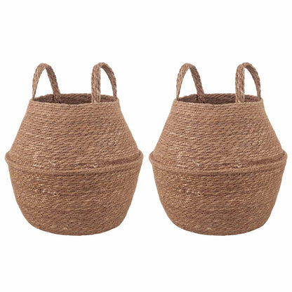 Maceta Con Asas 2 Uds. Natural Ø 22 X 20 Cm 100% Hierba Marina_0