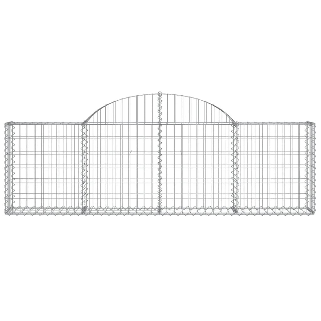Cestas De Gaviones 6 Uds Forma De Arco Hierro 200x30x60/80 Cm_3