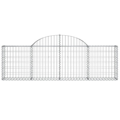 Cestas De Gaviones 6 Uds Forma De Arco Hierro 200x30x60/80 Cm_3