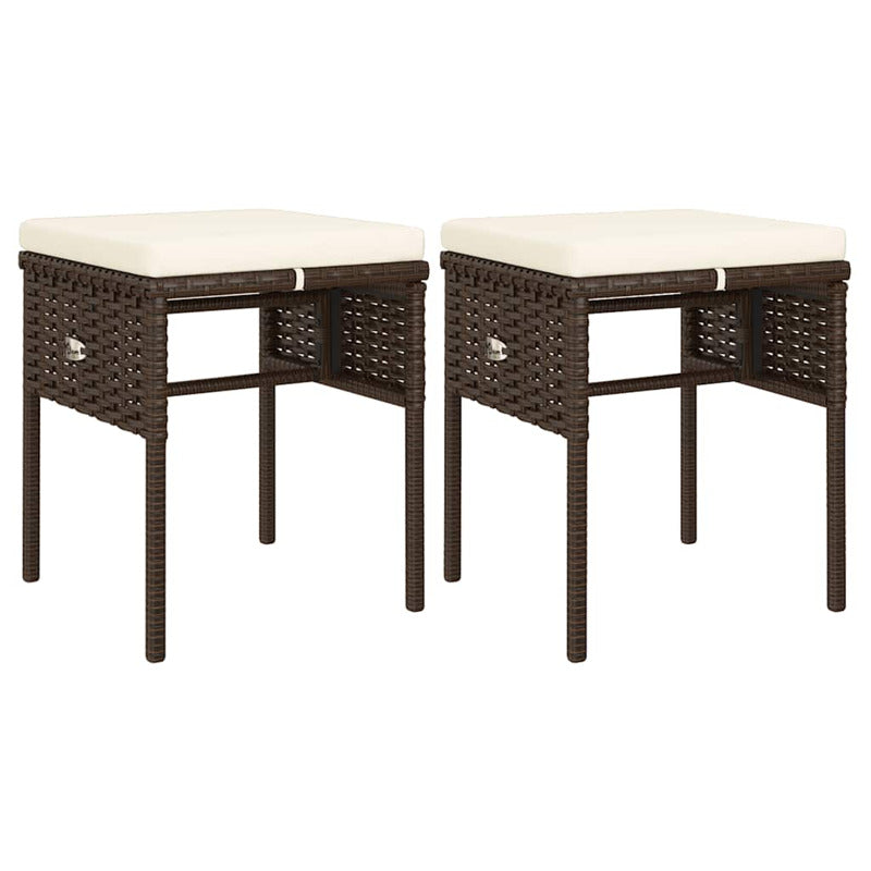 Vidaxl Set Muebles De Jardín 6 Piezas Y Cojines Ratán Sintético Marrón_5