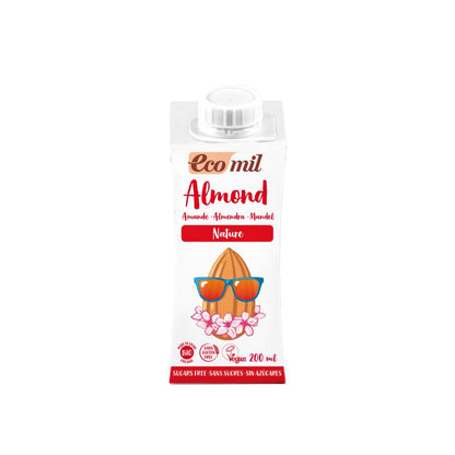 Bebida Natural de Amêndoa sem açúcar Bio Ecomil 200 ml
