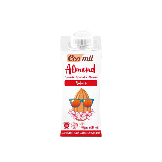Bebida Natural de Amêndoa sem açúcar Bio Ecomil 200 ml