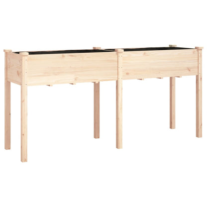 Jardinera Con Forro Madera Maciza De Abeto 161x45x76 Cm_0