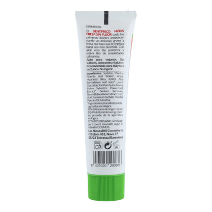 Dentífrico Niños Fresa sin fluor HappyBio 50 ml