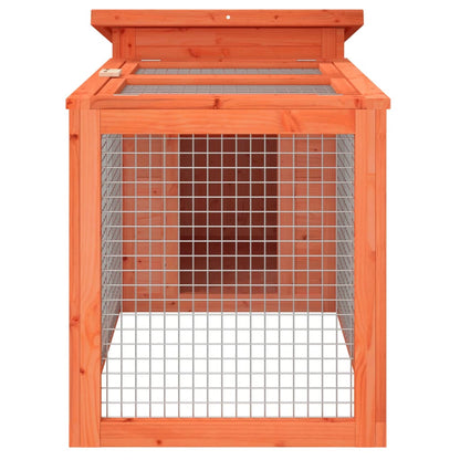 Conejera De Madera Maciza De Pino Marrón 100,5x54x55 Cm_4