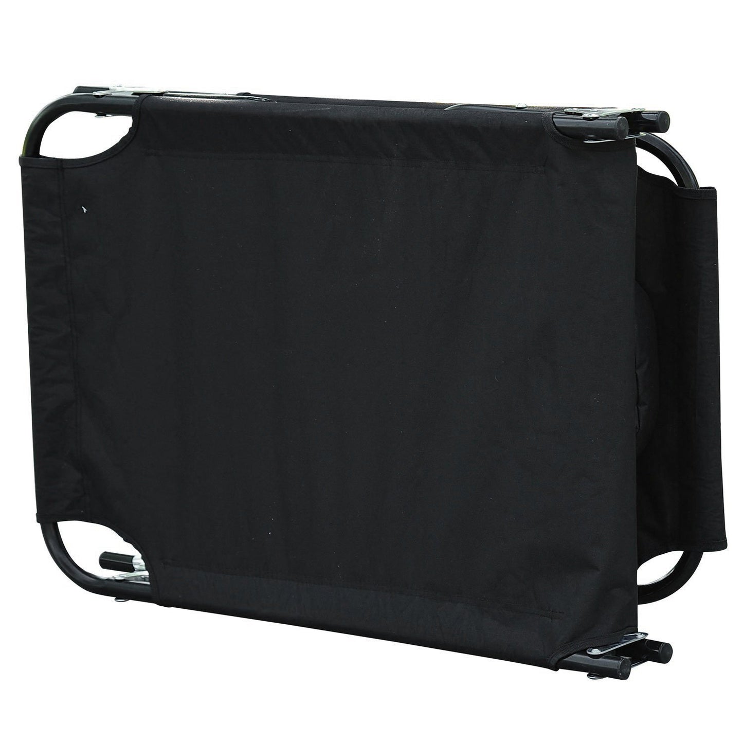 Outsunny Tumbona Plegable Con Respaldo Ajustable 190x56x28 Cm Negro_4