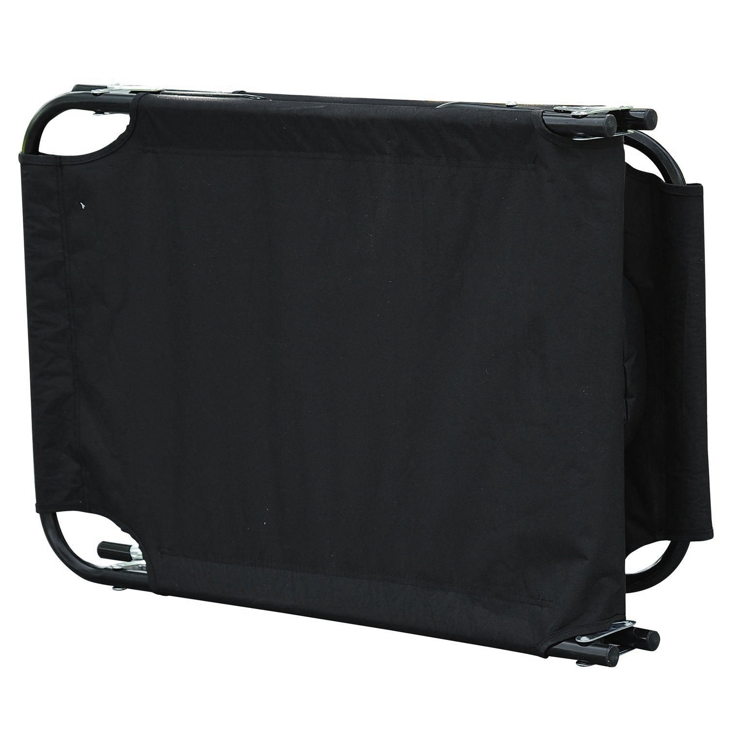 Outsunny Tumbona Plegable Con Respaldo Ajustable 190x56x28 Cm Negro_4
