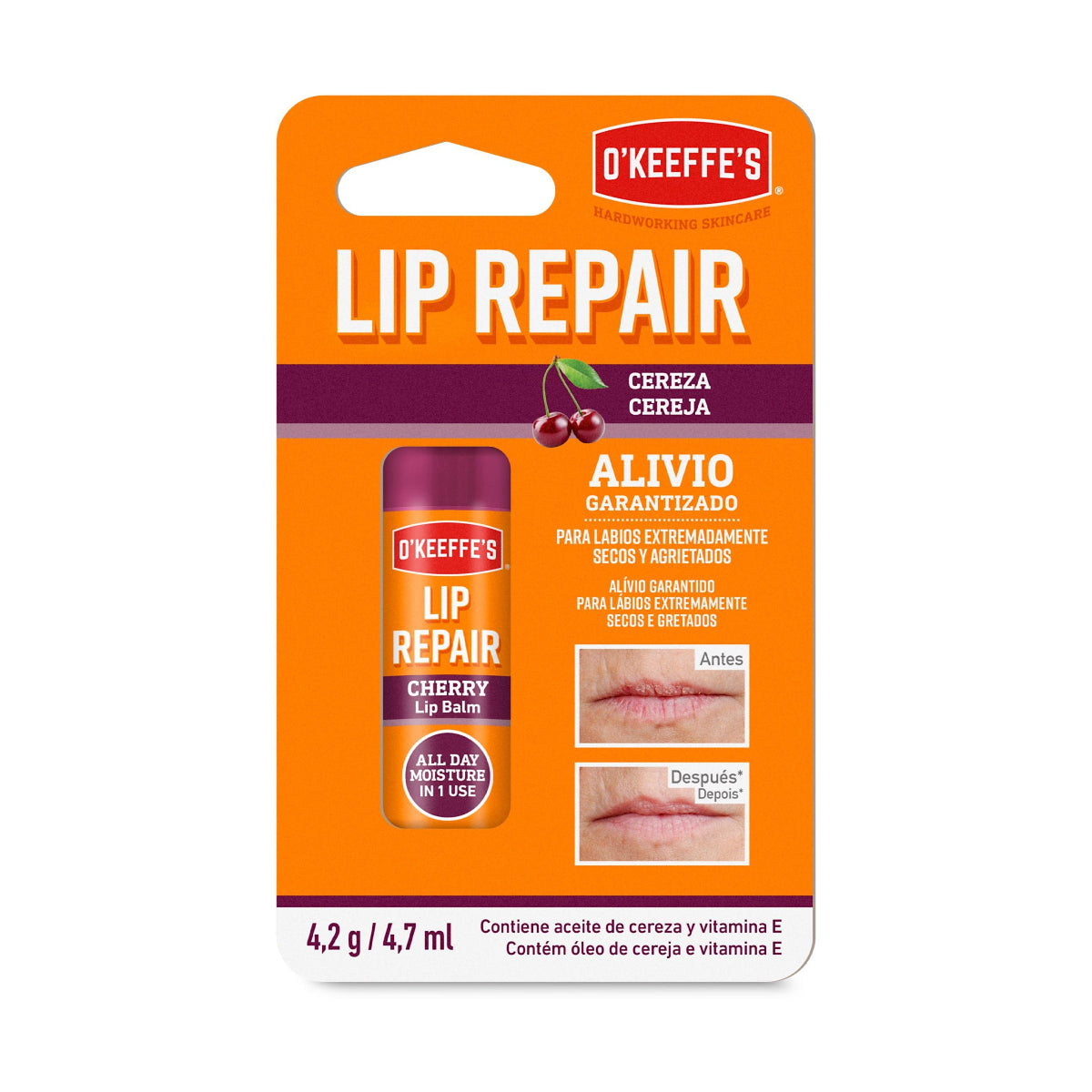 Bálsamo labial reparador cereja O'Keeffe's Lip Repair