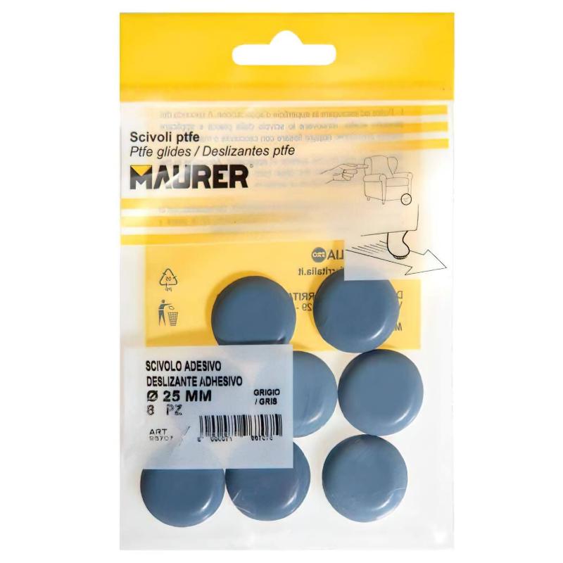 Deslizante Gris Ptfe Ø25 (blister 8 Unidades)