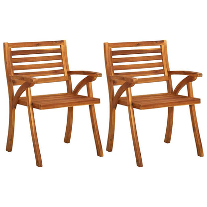 Vidaxl Sillas De Comedor Jardín Con Cojines 2 Uds Madera Maciza Acacia_1