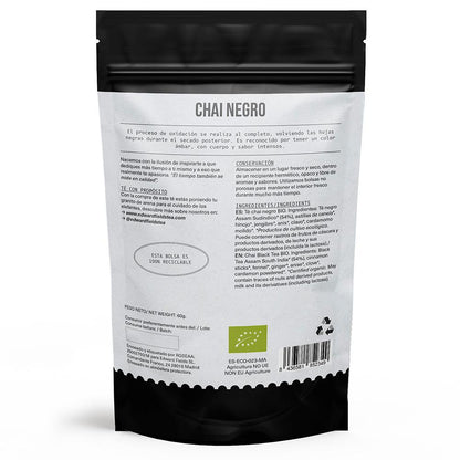 Chá preto biológico a granel Edward Fields Chai Latte 60g