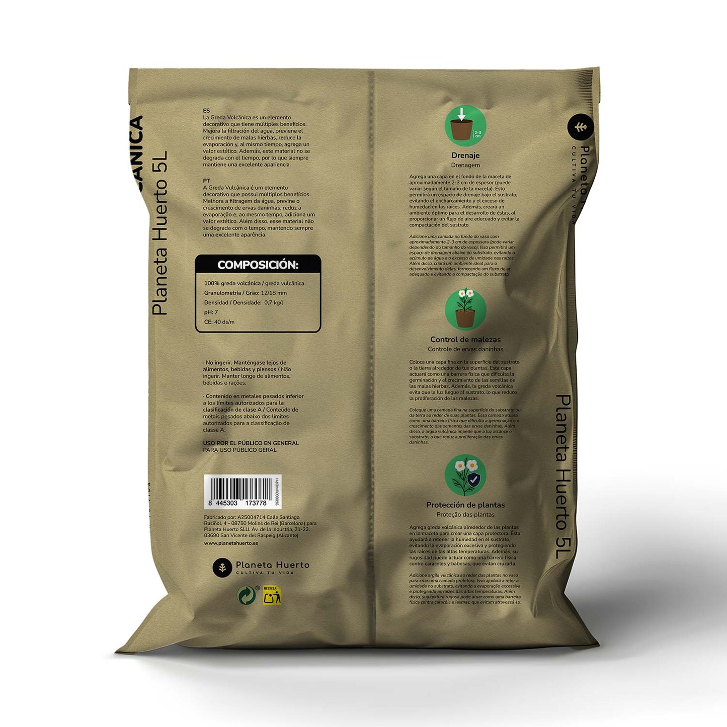 Argila Vulcânica Planeta Huerto 25 Litros