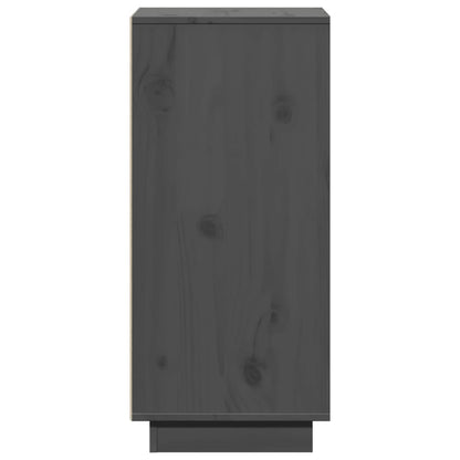 Aparador 2 Uds Madera Maciza De Pino Gris 31,5x34x75 Cm / Vetonek_3