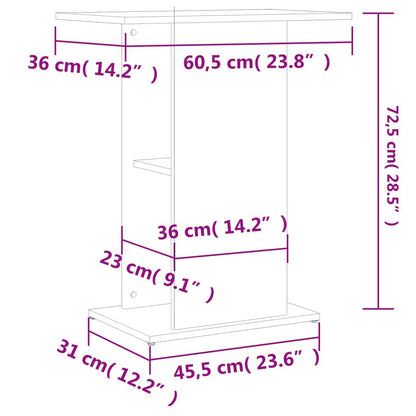 Vidaxl Soporte Para Acuario Madera De Ingeniería Negro 60,5x36x72,5 Cm_2