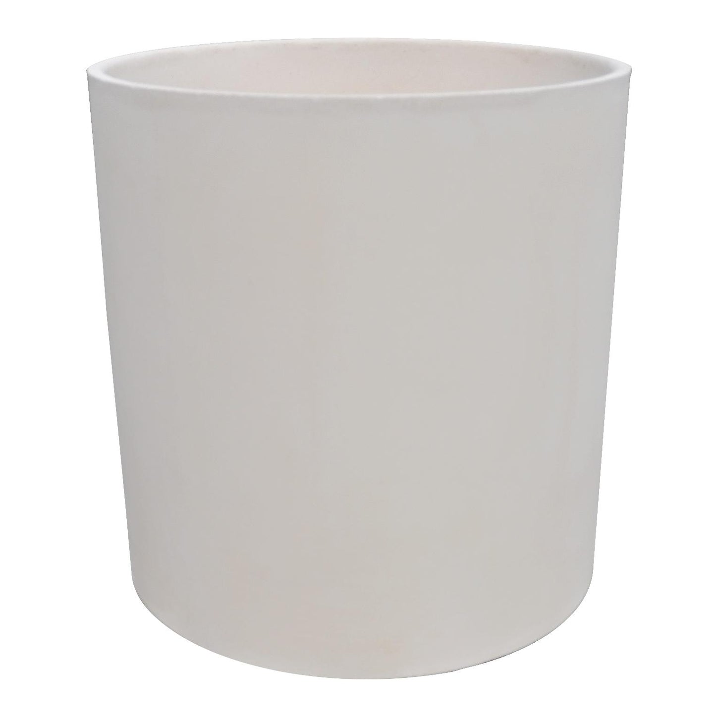 Vaso redondo Euclid, branco e liso, Tuozi