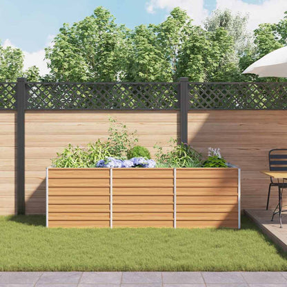 Arriate Elevado Marrón Claro 240 X 80 X 77 Cm Acero Galvanizado_3
