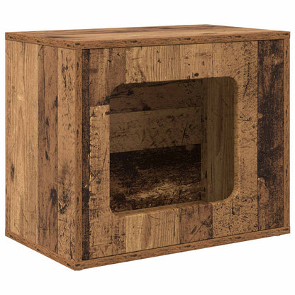 Casa Para Gatos Madera Vieja 51 X 30 X 42,5 Cm_0