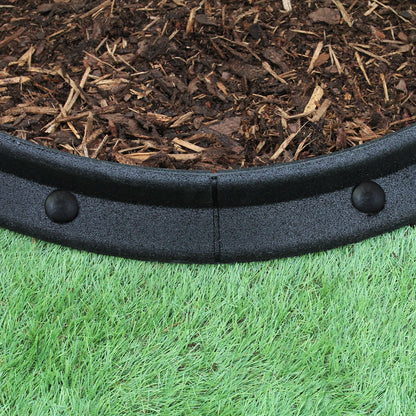 Bordes De Césped Negro Flexibles Jardín Bordes De Césped Paquete De 4 X 1.2m_4