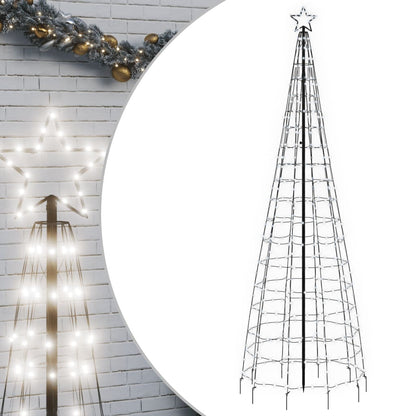 Vidaxl Árbol De Navidad Led Con Estacas 570 Leds Blanco Frío 300 Cm_0