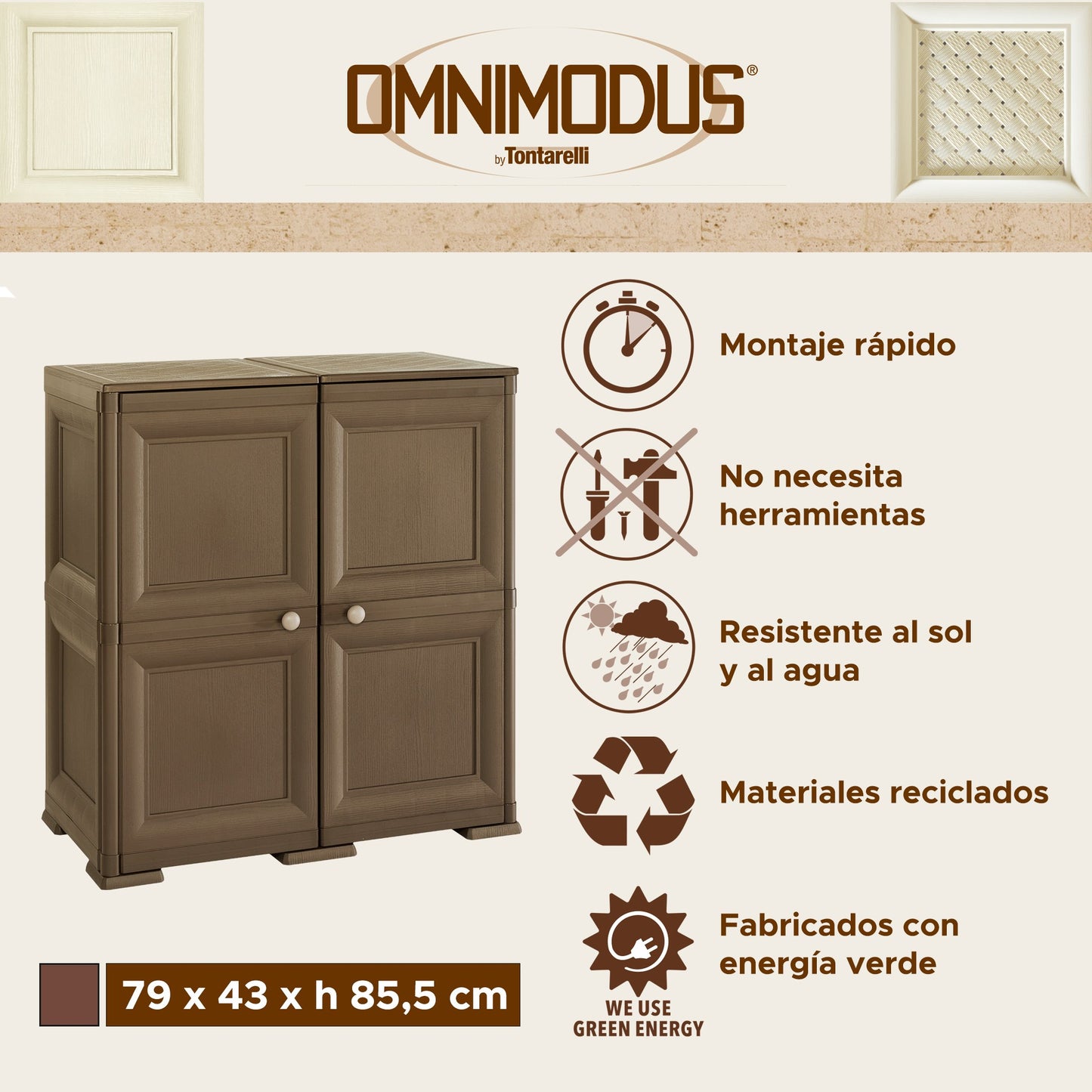 4 Estanterías Modulares Con Soporte Para 48 Botellas Wengué