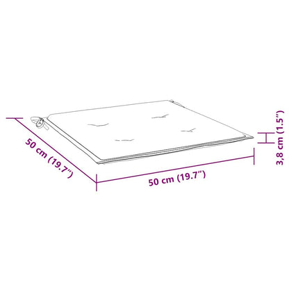 Vidaxl Cojines De Silla 6 Uds Tela Estampado De Hojas 50x50x4 Cm_2