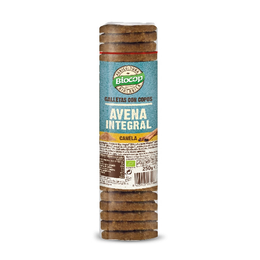 Biscoitos de aveia integral e canela Biocop 250 g