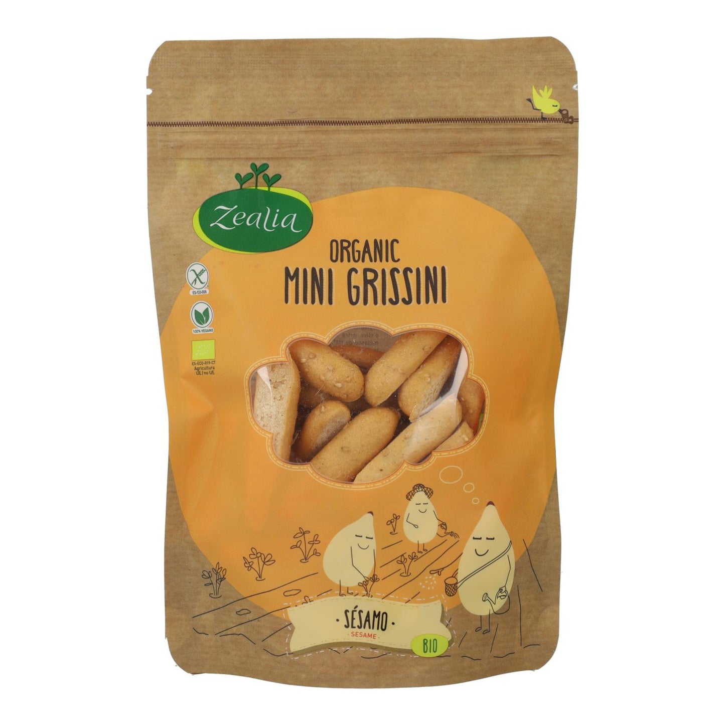 Mini Grissini Colines BIO Sésamo Sem Glúten Zealia 70 g
