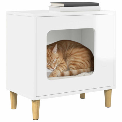 Casa Para Gatos Brillante 51 X 30 X 52 Cm Madera De Ingeniería_2