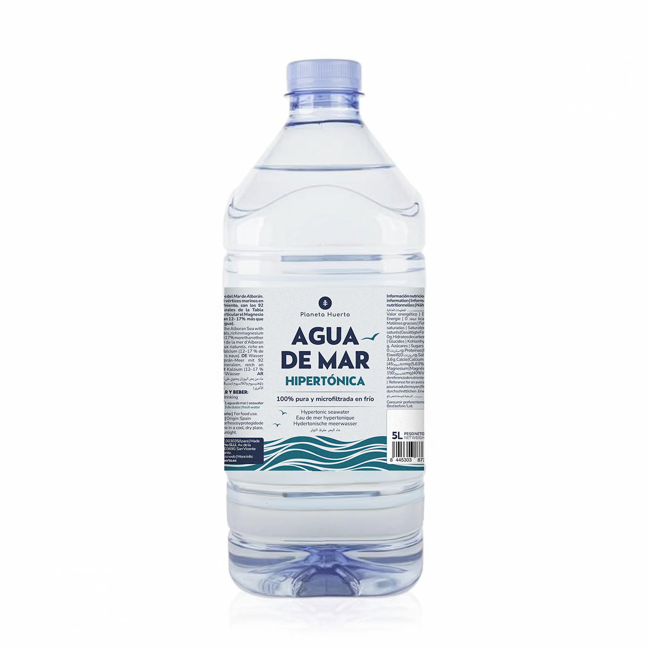 Agua de Mar Hipertónica Garrafa Planeta Huerto 2 L