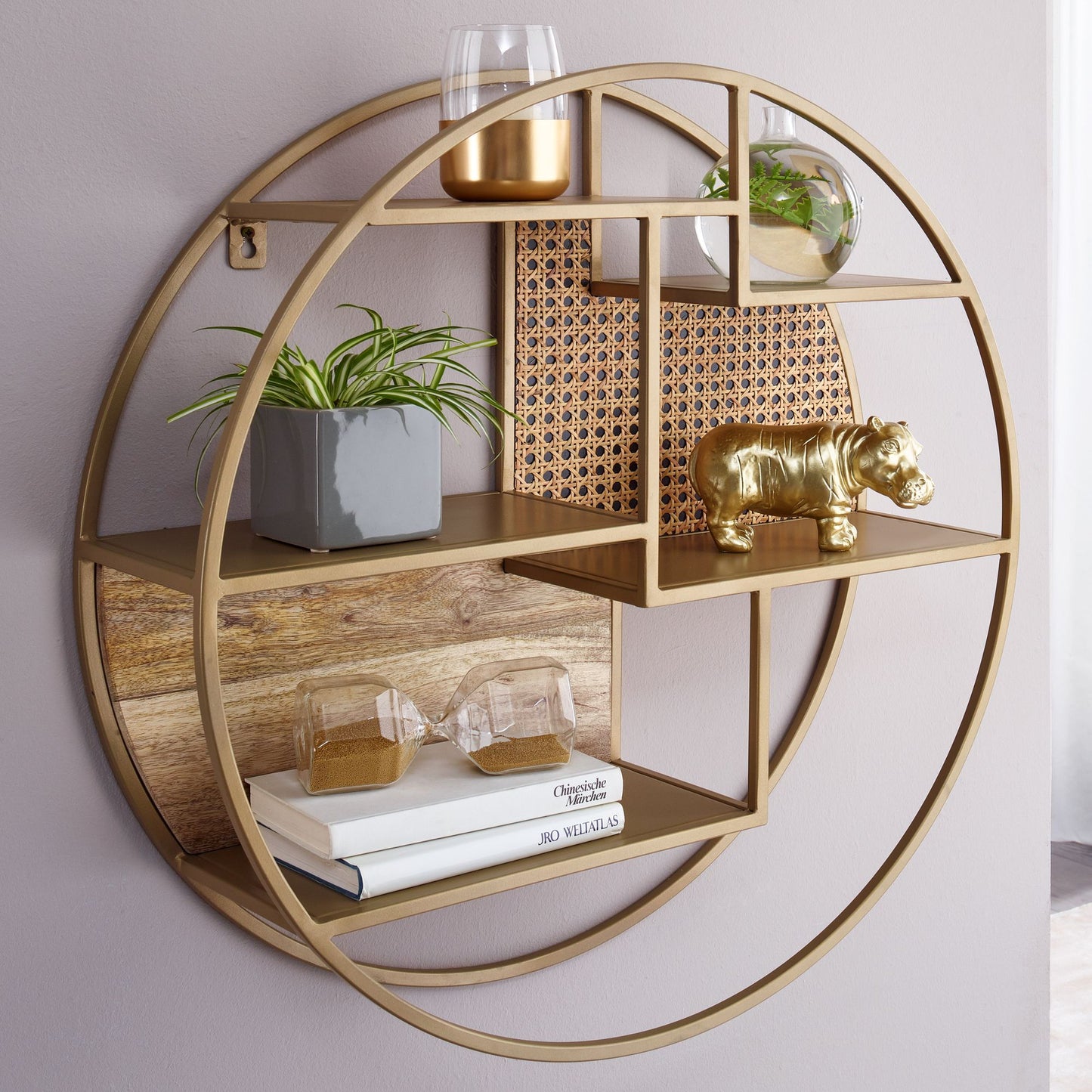 Estante De Pared Rattan 62x62x17 Cm_1