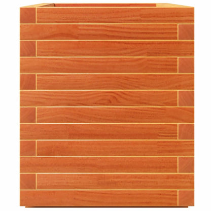 Jardinera Madera Maciza De Pino Marrón Cera 70x40x49,5 Cm_5