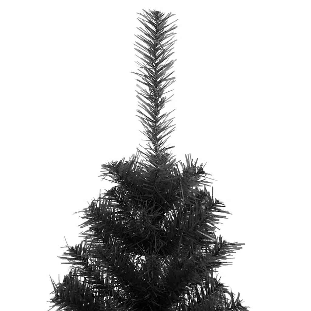 Vidaxl Árbol De Navidad Artificial Con Soporte Pvc Negro 150 Cm_3