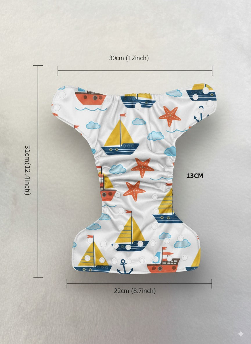 Kit Primeros Días 3 Pañales Tela Recién Nacido Bambú Carbón Adznadons Hasta 3kg 6 Insertos Forros Biodegradables 2 Bolsa_2