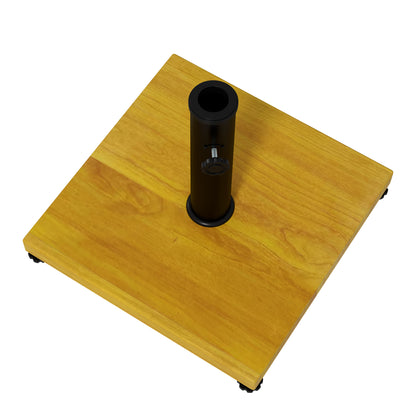 Outsunny Base De Sombrilla Cuadrada Rellena De Cemento 45x45x33,5 Cm Natural_3