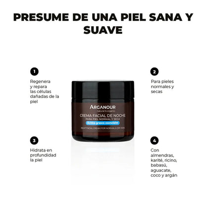 Arganour BIO creme facial de noite com argão 50 ml