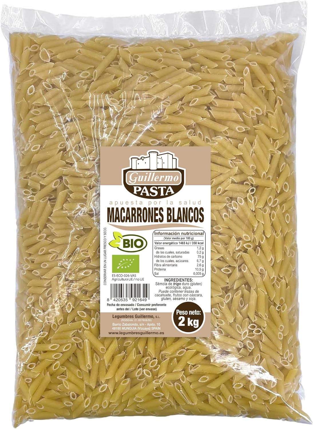 Macarrones Blancos bio - 2 Kg_0