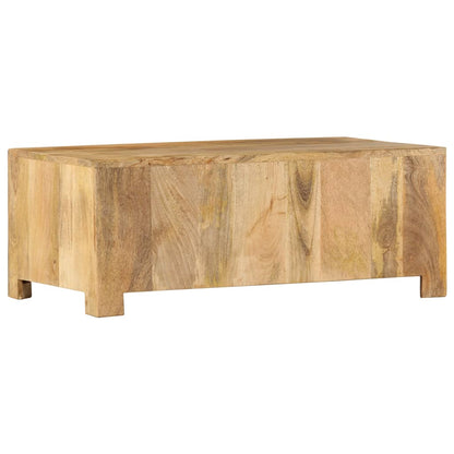 Mesa De Centro Con 4 Cajones Madera Maciza De Mango 90x50x35 Cm_1