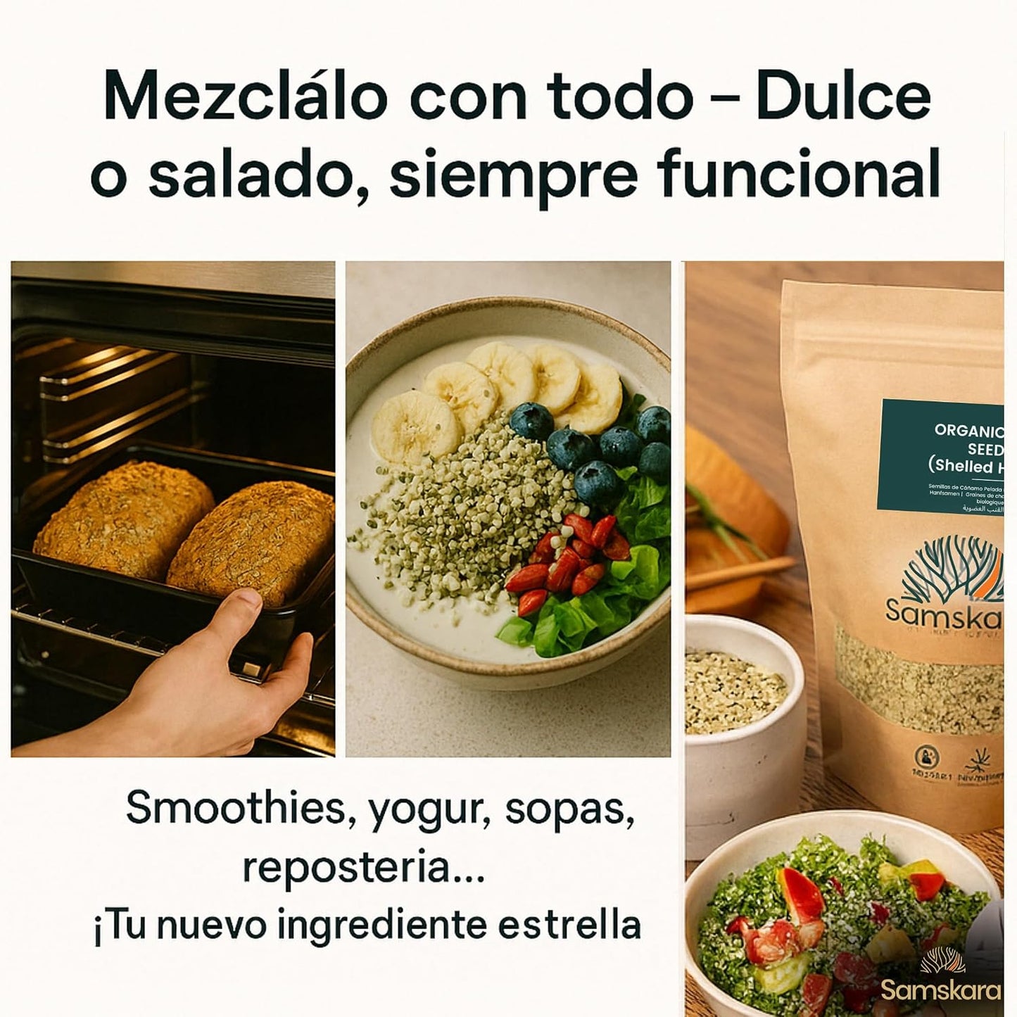 Semillas De Cáñamo Peladas Bio - 5kg | Superalimento Ecológico Vegano Para Batidos, Smoothies Y Zumos_5