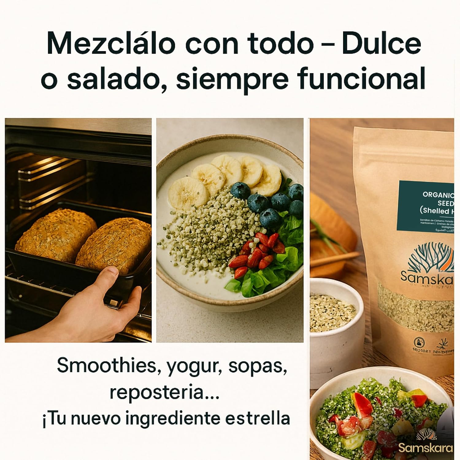 Semillas De Cáñamo Peladas Bio - 5kg | Superalimento Ecológico Vegano Para Batidos, Smoothies Y Zumos_5