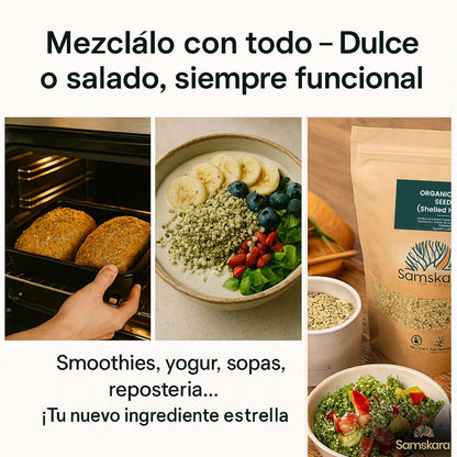 Semillas De Cáñamo Peladas Bio - 5kg | Superalimento Ecológico Vegano Para Batidos, Smoothies Y Zumos_5