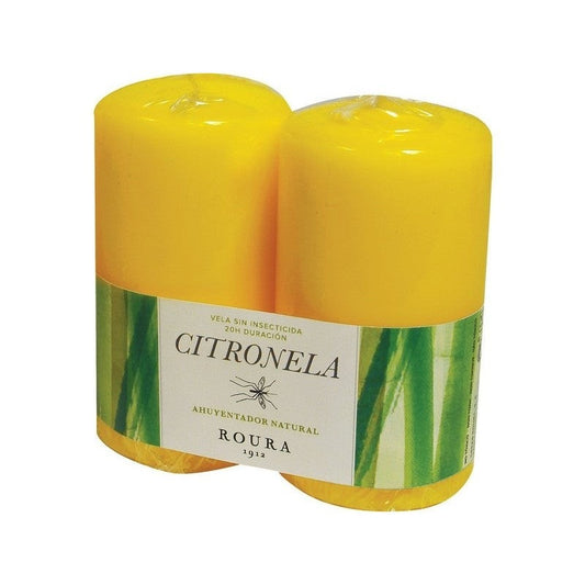 Vela anti-mosquitos Citronela 10 cm 2 unidades Roura