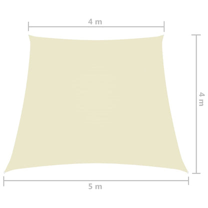 Vidaxl Toldo De Vela Trapezoidal Tela Oxford Color Crema 4/5x4 M_2