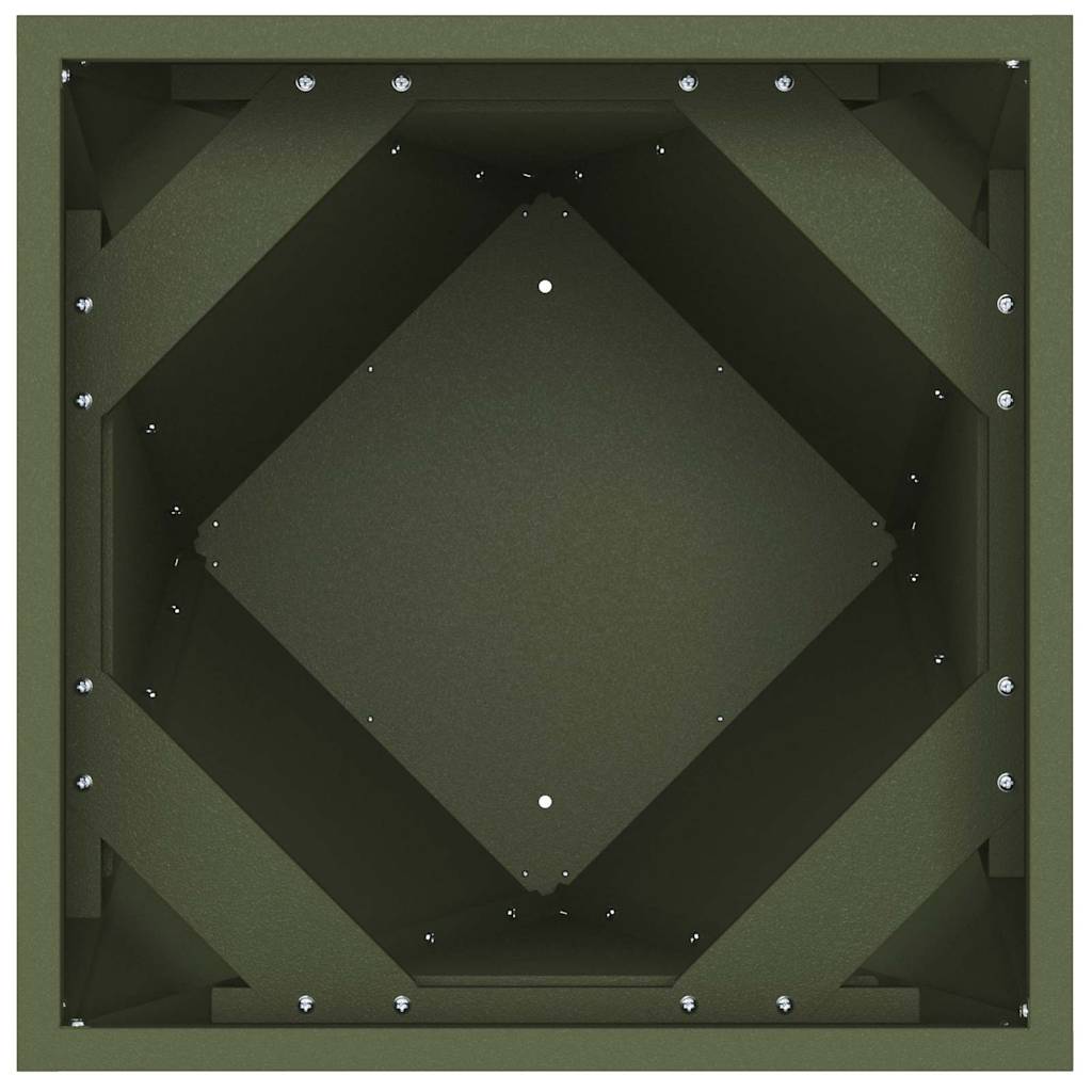 Jardinera Verde Oliva 40 X 40 X 75 Cm Acero_5